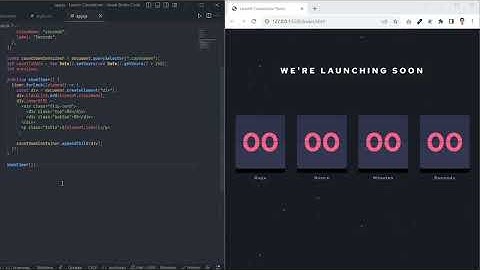 Launch Countdown Timer using HTML, CSS & JavaScript | Frontend Mentor Challenge