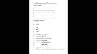 Grade 3 English Language Activities Opener Exam Term 2 2026 with Marking Scheme