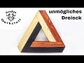 Penrose Triangle/ Unmögliches Dreieck von M.C. Escher aus Palettenholz