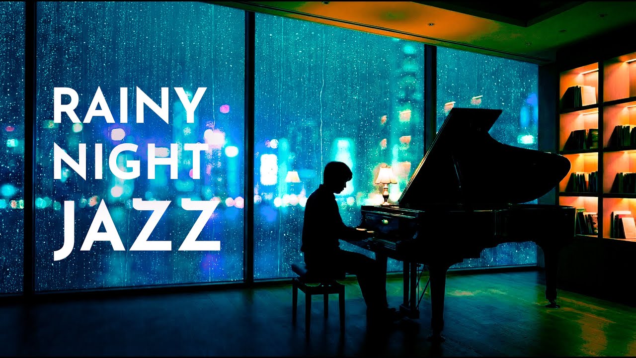 Rainy New York Jazz Night 🌧️ Romantic Orchestral Jazz & City Ambience
