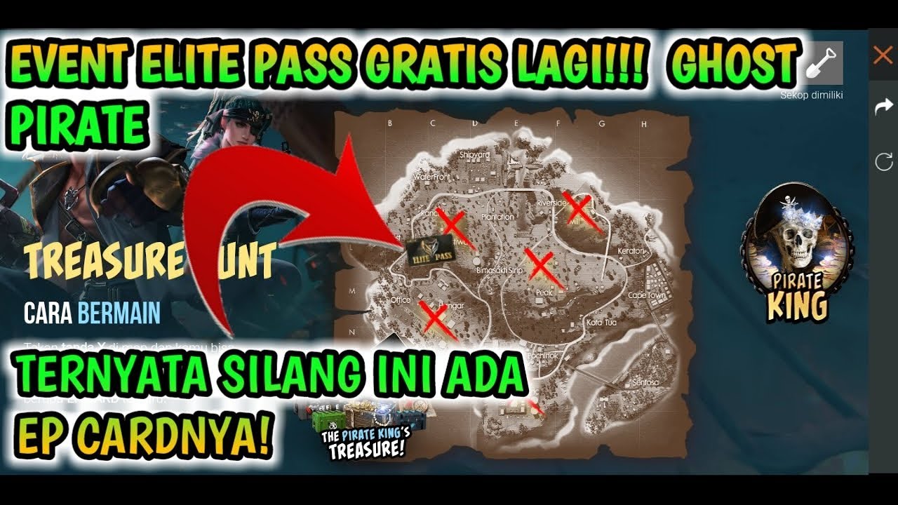 Cara Dapatin Elite Pass Gratis Ghost Pirates Dari Event Gali Peta Harta Free Fire