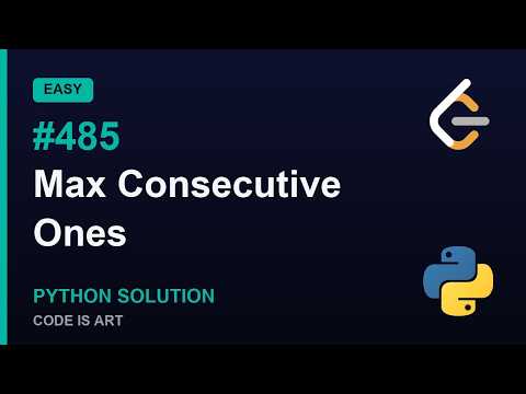 Max Consecutive Ones - LeetCode 485 | Python Solution Explained (Easy)