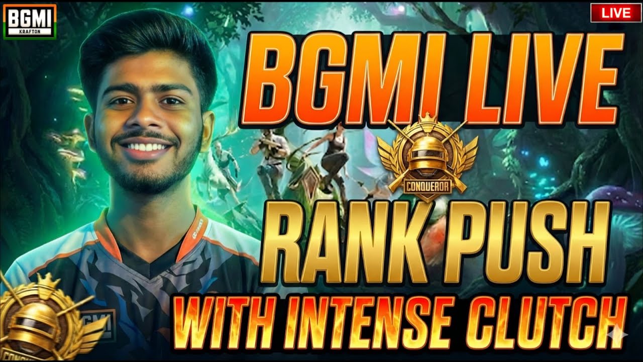 BGMI LIVE: RANK PUSH🔥 CONQUEROR  || AND WATCHPARTY BGIS 2026 GRIND  