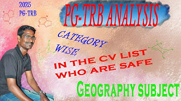PG TRB Geography | CV list comparison with Vacancy | Who are in safe zone | TRB 2025 | prediction