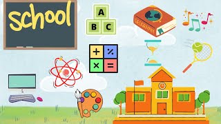 School subjects : Math, English, Science, Music... | English vocabulary for kids | Kids unitoon