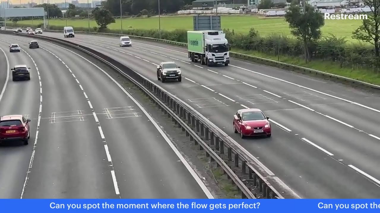 M8 (Motorway) Glasgow on a beautiful Thursday Morning-Live