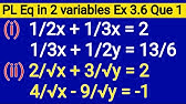 Chapter 3 Class 10th Pair Of Linear Equations In Two Variables Youtube