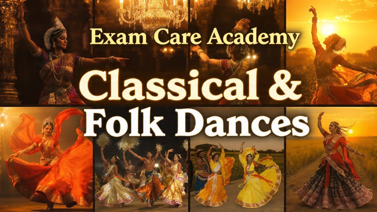 भारत के शास्त्रीय और लोक नृत्य | Static GK India | सभी सरकारी परीक्षाओं के लिए | Exam Care Academy
