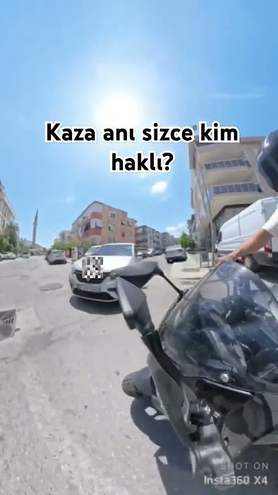 Kaza anı😱 #kaza #motorcycle #motor #keşfet #motovlog #insta360 #araba #trafik