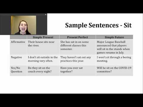 Verb of the Day - Sit