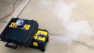 First static fire of a sugar rocket motor.