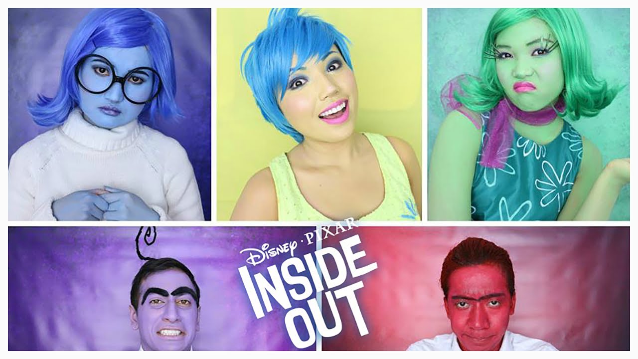 JOY DISGUST ANGER SADNESS FEAR Inside Out Makeup Bloopers