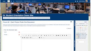 Forums in Moodle.