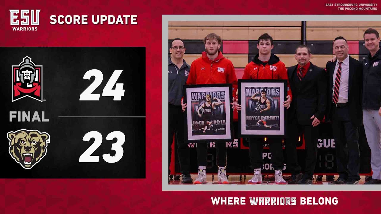 Men’s Wrestling Takes Down Kutztown 2423 on Senior Night YouTube