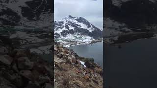 ✨ “Snowy hills, beautiful views, peaceful vibes.”✨ “Nature’s beauty in snow-covered mountains.”
