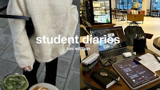 student diaries ep 3 productive december vlog studying baking cafe
