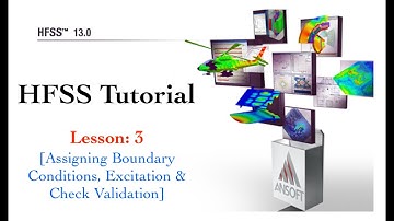 HFSS Tutorials 3/4 | Assigning Boundary Conditions, Excitation & Check Validation