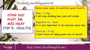 Episode 5 - Học tiếng Anh giao tiếp cùng Bel Nguyễn tập 5 - ways to maintain good health
