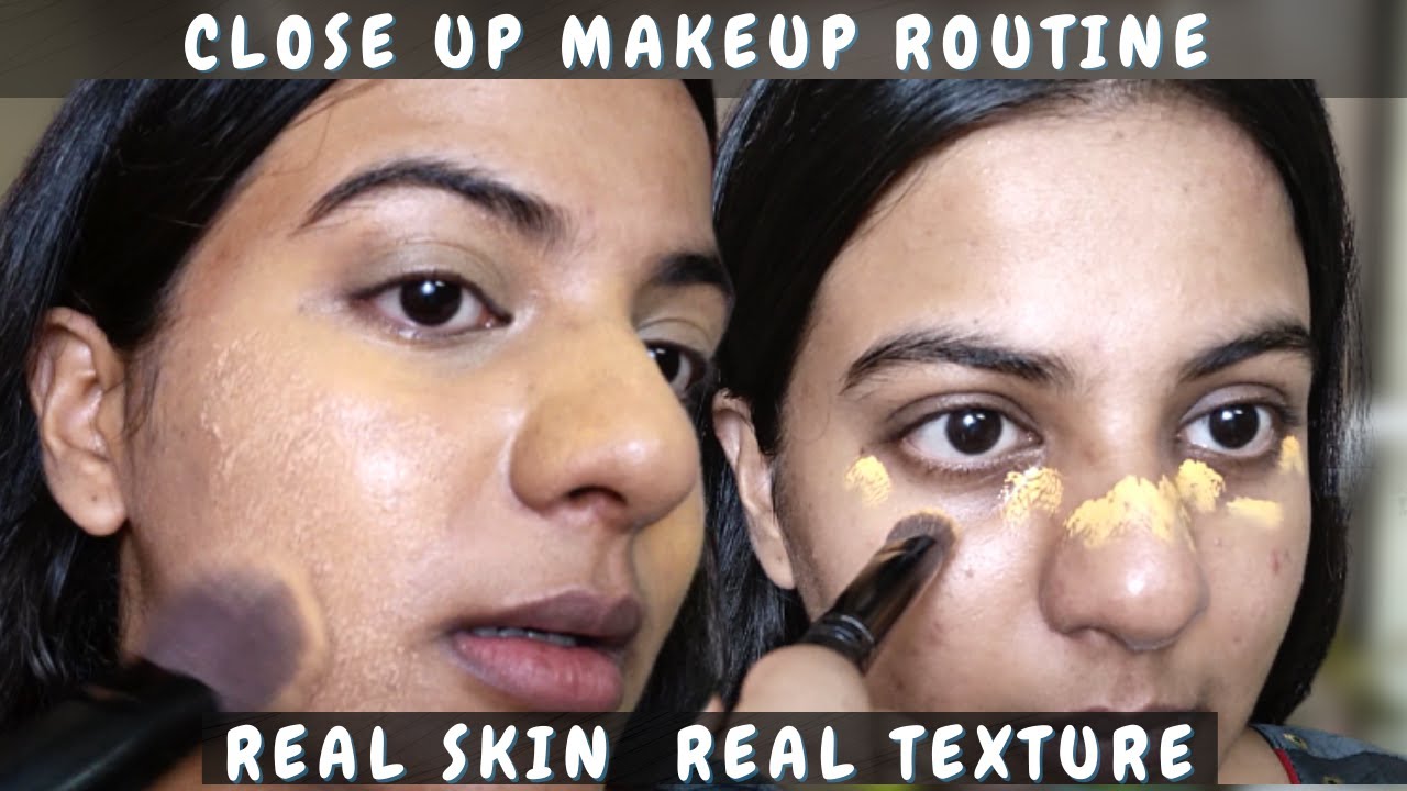 ZOOMED IN MAKEUP ROUTINE MAKEUP ON TEXTURED SKIN YouTube