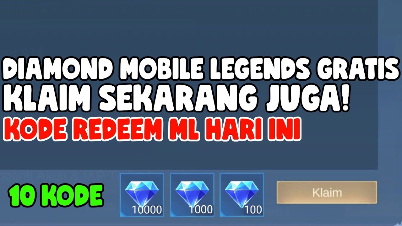 DIAMOND ML GRATIS! 10 KODE REDEEM DIAMOND MOBILE LEGENDS - KODE REDEEM ...