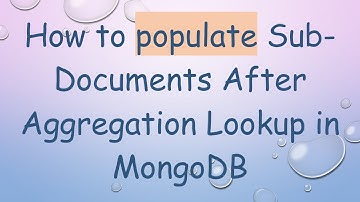 How to populate Sub-Documents After Aggregation Lookup in MongoDB