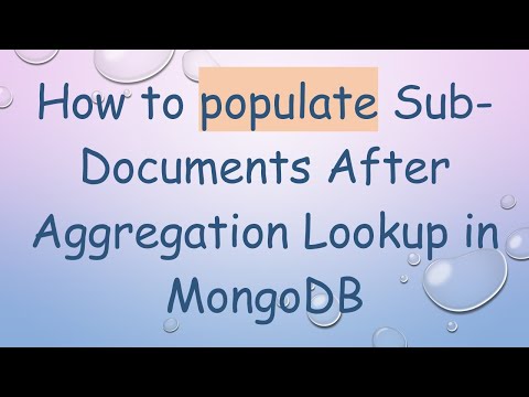 How to populate Sub-Documents After Aggregation Lookup in MongoDB