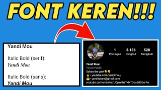 CARA MERUBAH FONT DI TIKTOK DAN INSTAGRAM DENGAN MUDAH | TANPA APLIKASI screenshot 3