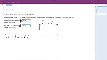 The length of a rectangle is 4 inches more than twice its width. If the perimeter of