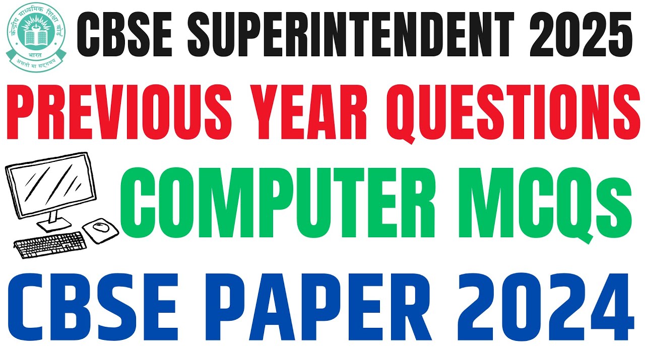 CBSE Superintendent 2025 II Previous Year Questions II BY VIKRAM SIR ...