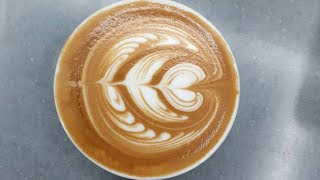 Latte art  pattern ( Wingg Tulip )