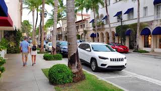 Walking Around World Famous Worth Ave and Downtown Palm Beach, Florida - 4K