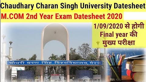 M.com final year Datesheet (Chaudhary charan Singh University Exam