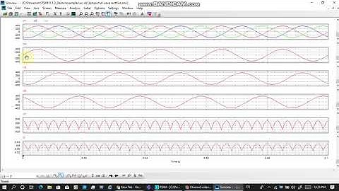 3 Phase full wave rectifier voltage wave form