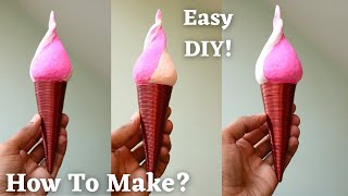 How to make ice cream cone 3d model for kids | Ice cream DIY | Kids arts &amp; crafts | Home DIY