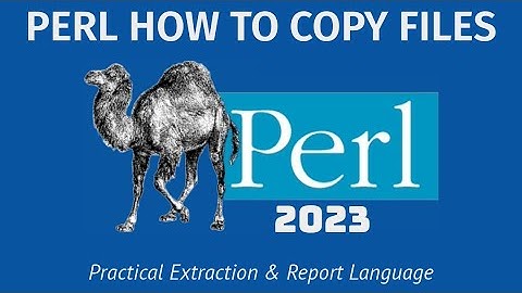 Perl Programming - HOW TO Copy Files 2023