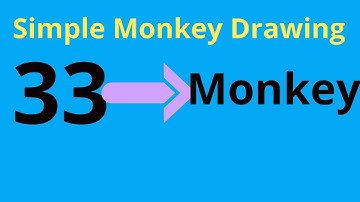 बंदर का चित्र आसानी से बनाना सीखे | how to draw Monkey from 33 number step by step learning drawing