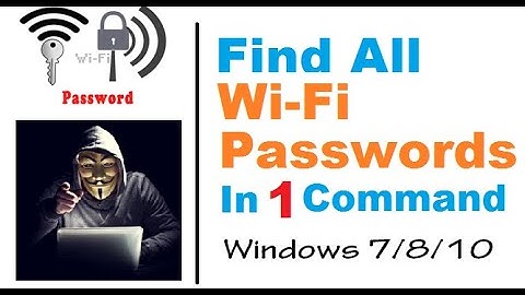 Find all wifi passwords in just 1 command | Windows 7/8/10 | Step by step