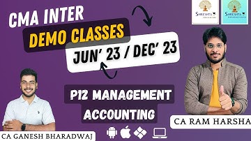 CMA INTER | P12 MANAGEMENT ACCOUNTING | JUNE 2023 DEC 2023 | INTRODUCTION