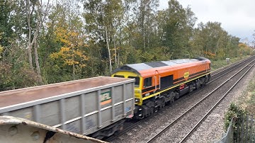 Class 59 passing Andover (59203) | Woking Down Yard to Merehead Quarry (28/10/21) | 4K60