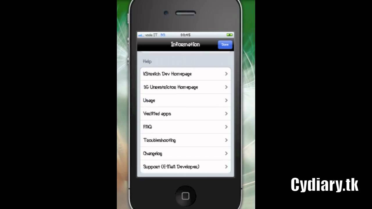 3G unrestrictor | Cydia