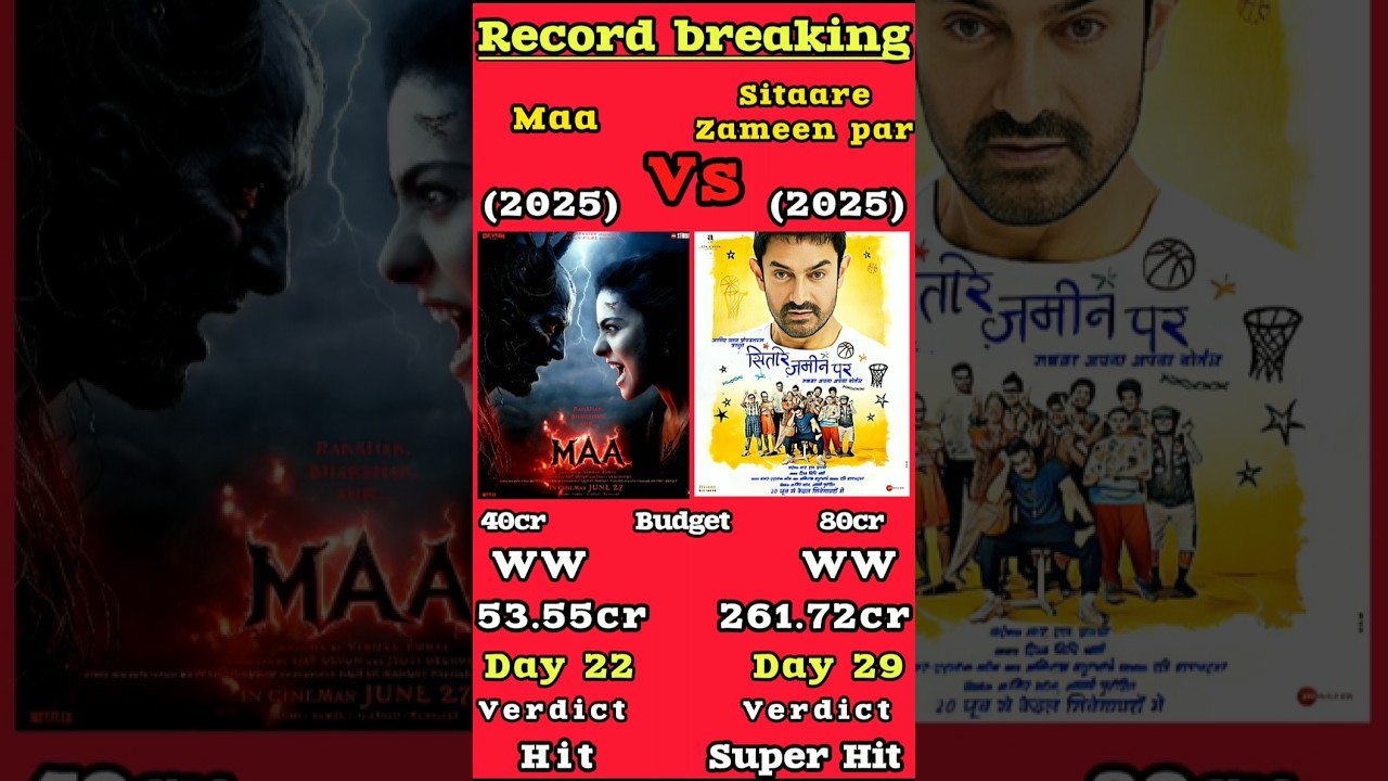 Maa Vs Sitaare Zameen par Box Office Collection | Maa 22th day collection 