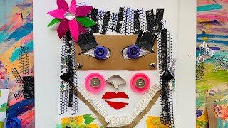 Mixed Media Self Portrait