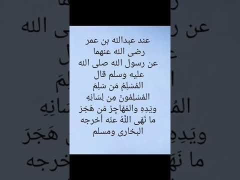 المسلم من سلم المسلمون من لسانه ويده