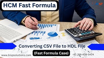 Oracle HCM Fast Formula Converting CSV File to HDL File | Fast Formula Training | Oracle HCM Jobs