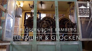 Christian Beck (www.gloriosa.de) erklärt die Turmuhr und die Glocken der Erlöserkirche Bamberg