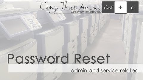 Password Reset - Admin and Service