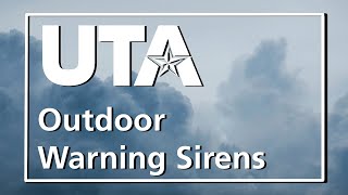 UTA Outdoor Warning Sirens Video