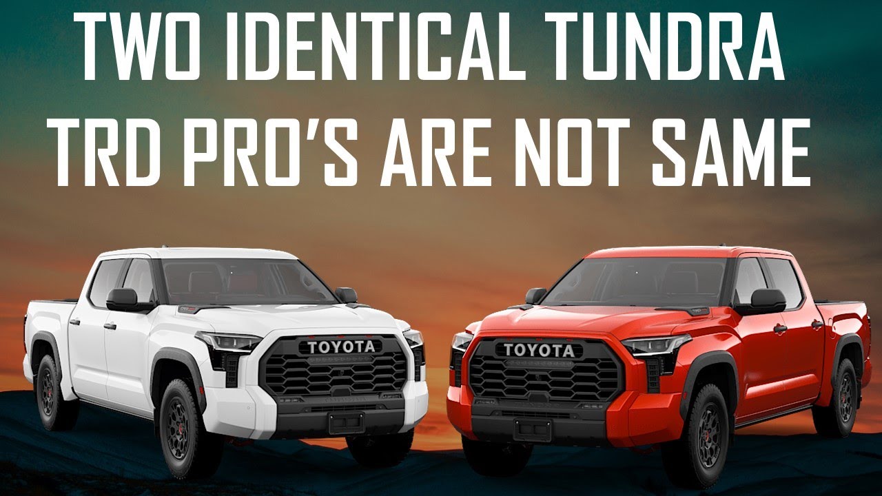 10 DIFFERENCES BETWEEN TWO IDENTICAL 2022 TUNDRA TRD PROs // SOLAR OCTANE vs WHITE TUNDRA TRD PRO