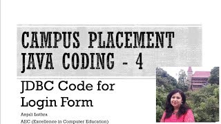 Campus Placement Management Project Code - 4| Login Form in Java Swings