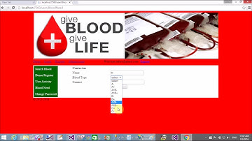 Online Blood Bank Project in ASP.NET C#